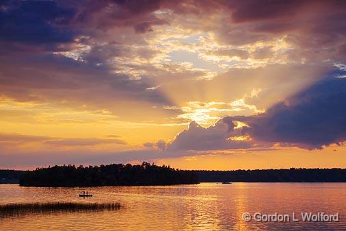 Otter Lake Sunset Sunrays_18481-2.jpg - Photographed near Lombardy, Ontario, Canada.